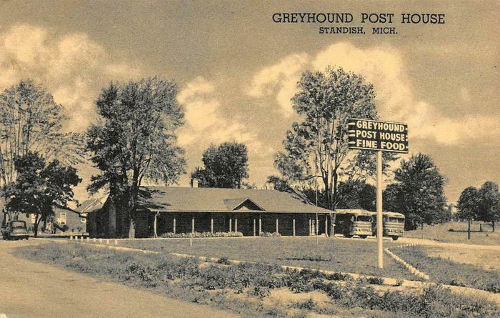 Greyhound Post House - Old Postcard Photo (newer photo)